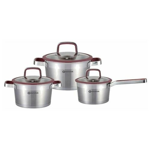 ES-1205 Набор посуды из нержавеющей стали 6 предметов Eurostek
