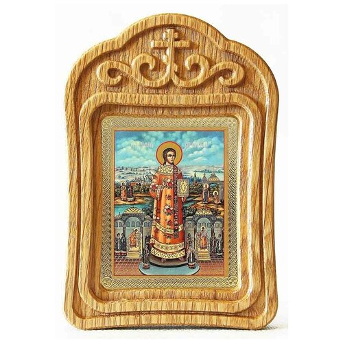 Преподобный Роман Сладкопевец, икона в резной рамке преподобный роман сладкопевец икона в резной рамке