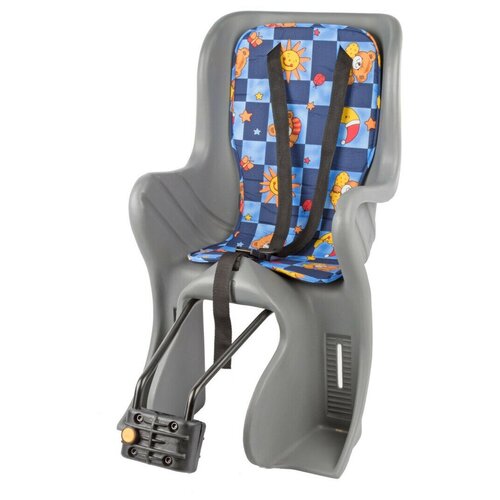 Сиденье-кресло детское SF-928LG на подседельную трубу до 22кг серое