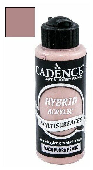 Акриловая краска Cadence Hybrid Acrylic Paint, 120 ml. Powder Pink H-030