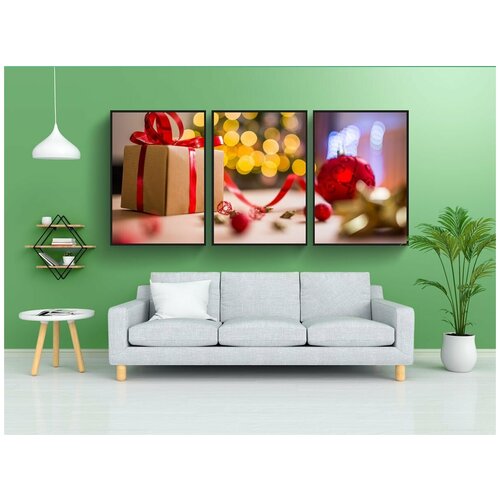 фото Набор модулных постеров для интерьера "рождество, празднование, праздничный день" 60x90 см. в тубусе, без рамки lotsprints