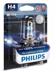 PHILIPS лампа H4 12342 RACING VISION GT200 B1 12342RGTB1, 1шт