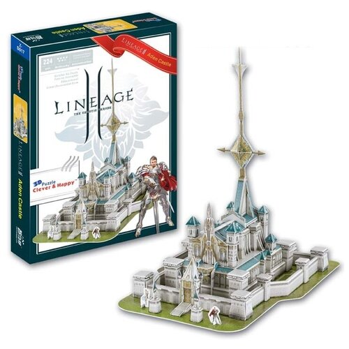 Конструктор 3D пазл Замок Lineage II 224 детали
