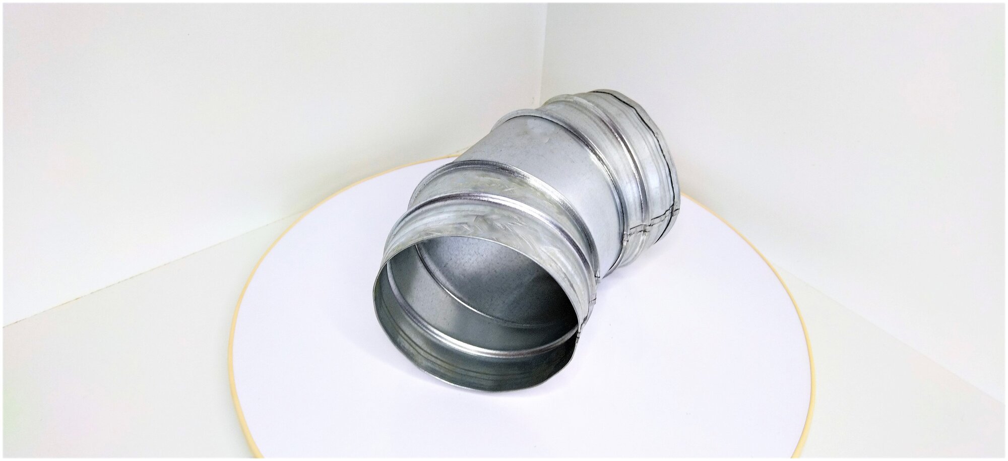 Отвод 45 D 100 из оцинкованной стали для круглых воздуховодов Вент-Лидер - фотография № 3