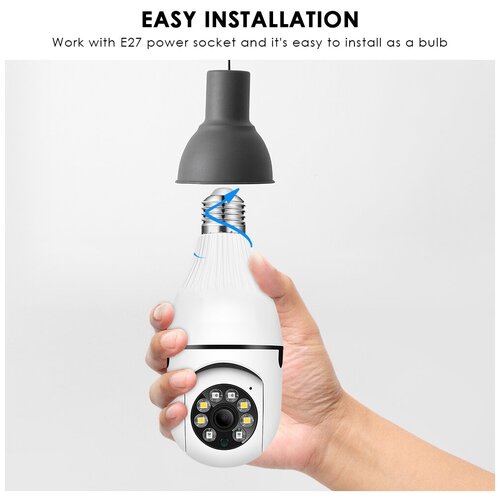 Wi-Fi IP-камера с микрофоном 3MP XMeye 28 мм 90 динамик microSD питание 220В E27 ORIENT WF-306 344500₽