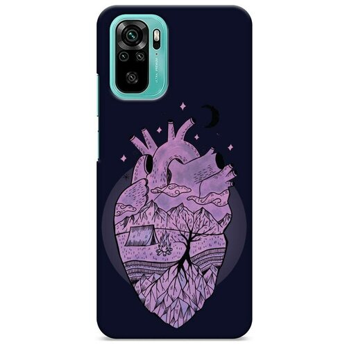 фото Пластиковый чехол "сердце костер" на xiaomi redmi note 10 / сяоми редми нот 10 case place