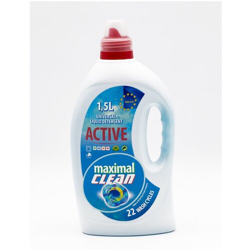 Гель для стирки MAXIMAL CLEAN ACTIVE, универсальный, 1.5 л