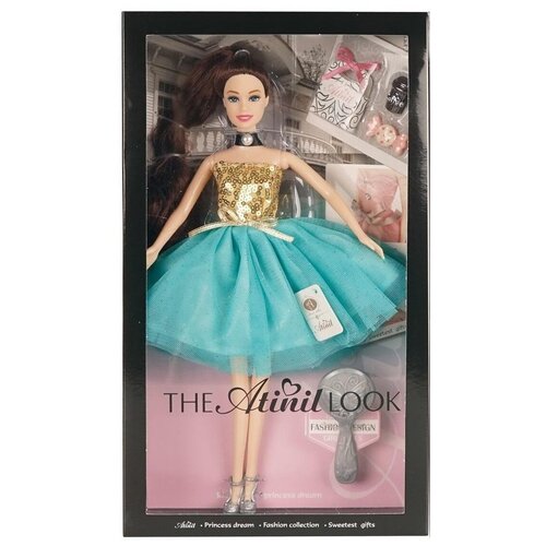 фото Кукла atinil. модный показ в платье с бирюзой, с аксессуарами, 28см - junfa toys [wj-21559]