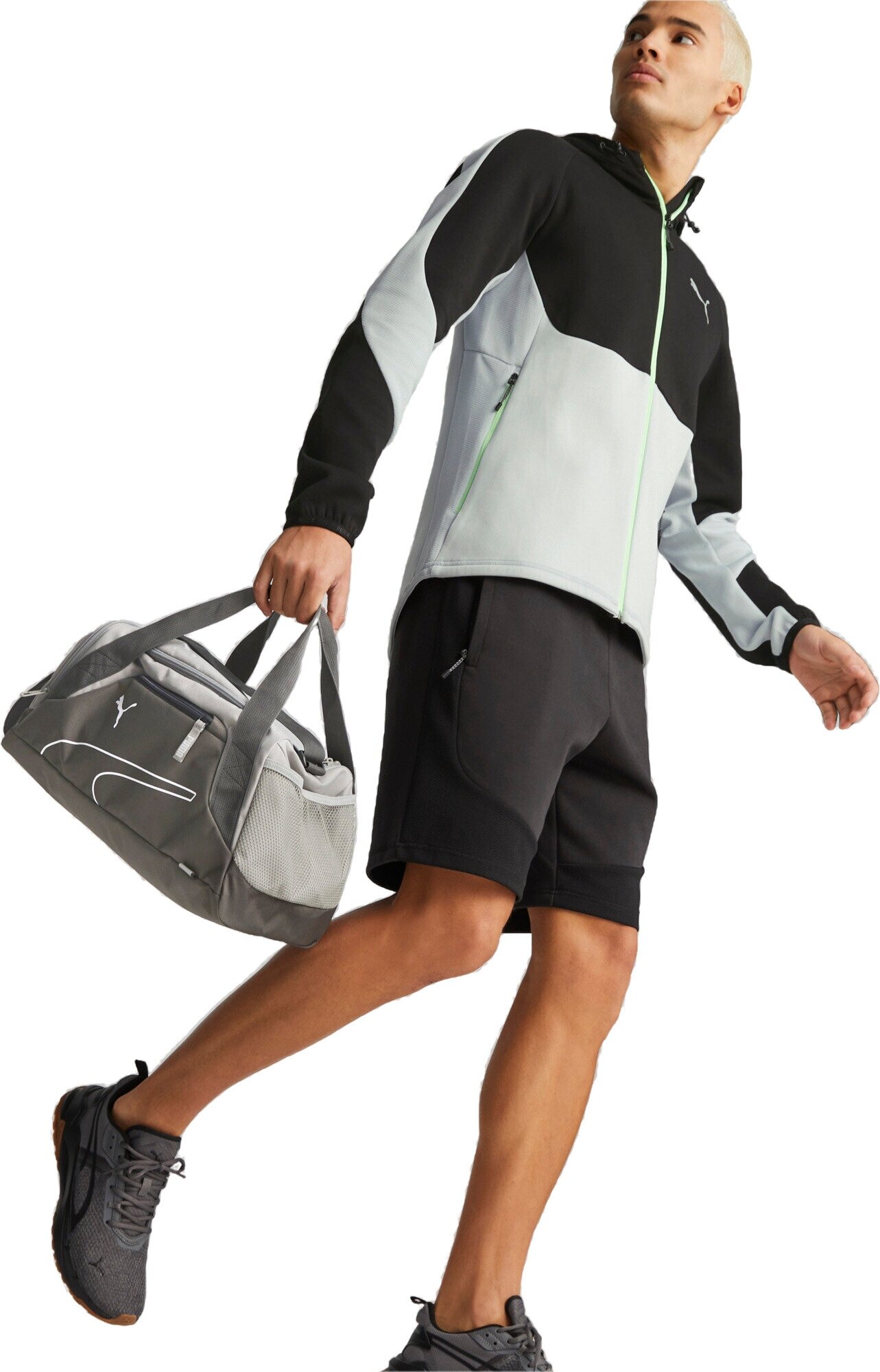 Сумка Puma Fundamentals Sports Bag Xs темно-зеленый - фотография № 6