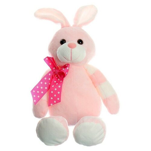 Мягкая игрушка «Зайка», бант в горох (1шт.)