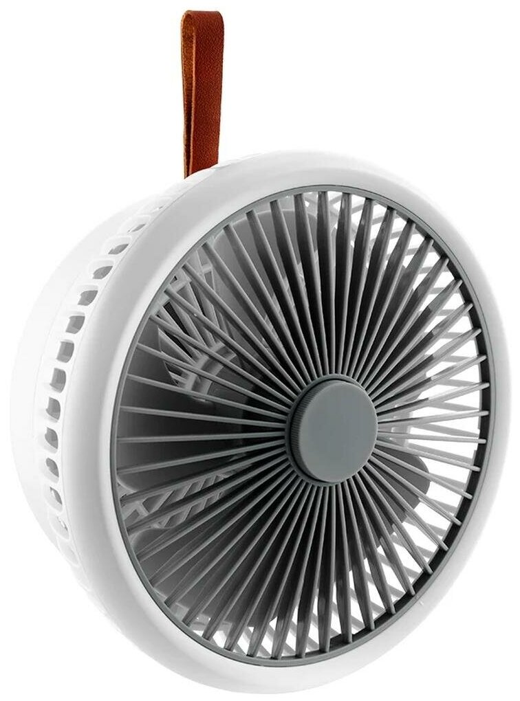 Портативный вентилятор 2 в 1 КТ-403, 4 скорости, настольный, 5 Вт, белый - фотография № 5