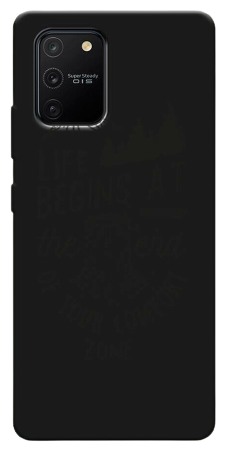 Силиконовая накладка тонкая для Samsung S10 Lite (2019) черный