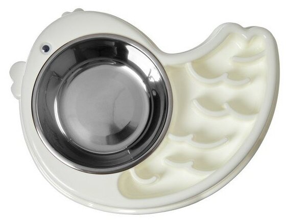 фото Миска для животных Bradex Умное кормление , 29х21х5см, нерж. сталь, пластик, белый