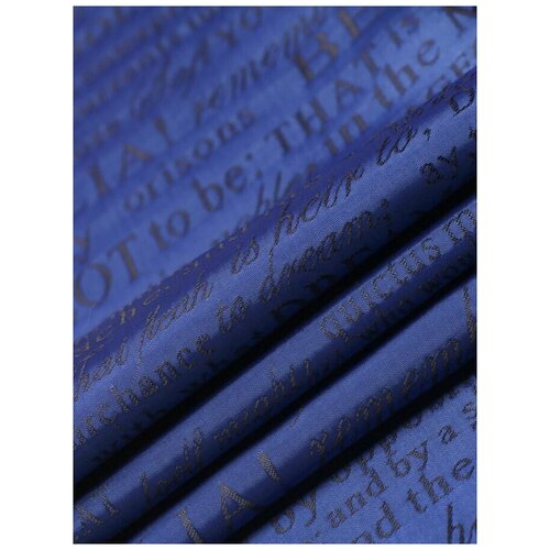 Ткань подкладочная синяя жаккард для шитья, MDC FABRICS SW007/166 полиэстер, вискоза, для верхней одежды. Отрез 1 метр