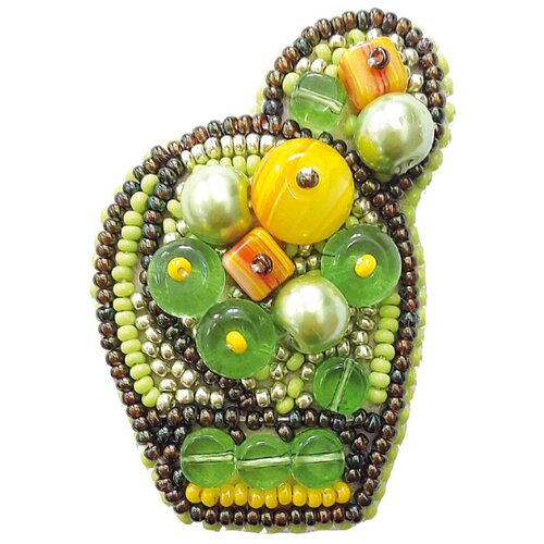 БП187 Набор для изготовления броши 'Яркий кактус'(брошь) 4,0х6,0см