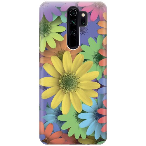 фото Силиконовый чехол на xiaomi redmi note 8 pro / сяоми редми ноут 8 про с принтом "сине-желтые пузырьки" gosso