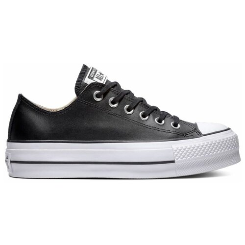 фото Кожаные кеды converse chuck taylor all star lift 561681 черные (37.5)