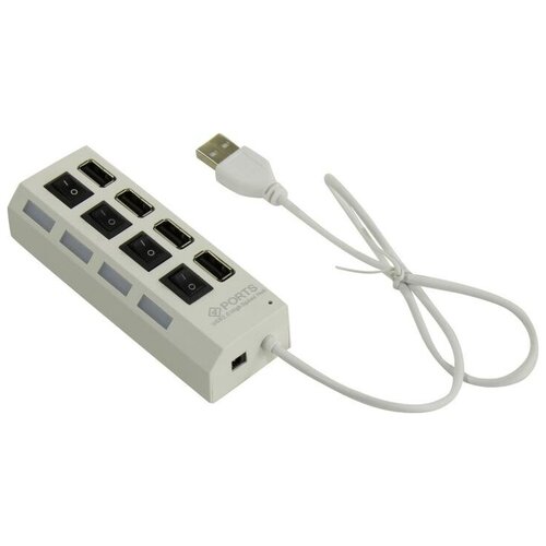 Концентратор USB 2.0 Smartbuy SBHA-7204-W