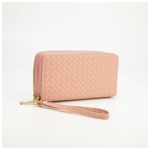 фото Кошелёк на молниях, с ручкой, цвет розовый бренд ко