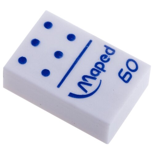 Ластик Maped Domino прямоугольный, пластик, 28*19*8,8мм, 60шт.