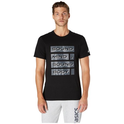 фото Футболка asics smsb graphic tee iii черный m 2031c153-002