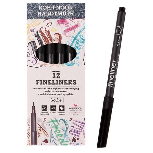 Ручка капиллярная 0,3 мм Koh-I-Noor FINELINER 7021, черный
