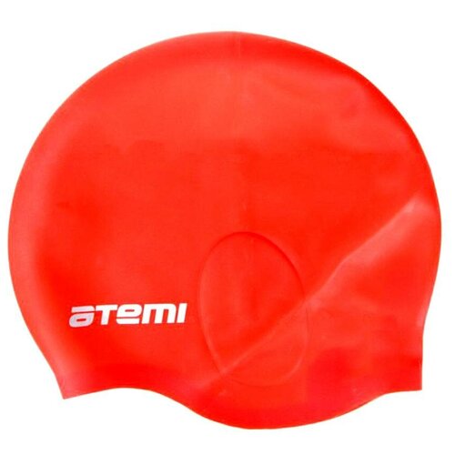 Шапочка для плавания Atemi Ec102, силикон c ушами, красная Atemi 7427314 .