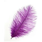 Перо для декора, размер 30-35 см, цвет фиолетовый 6900055 - изображение