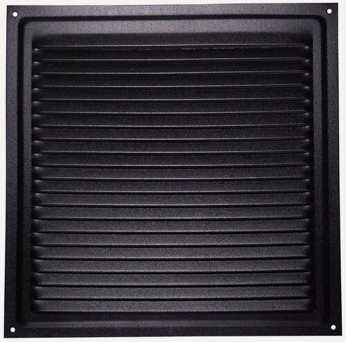 Изображение товара Решетка вентиляционная металлическая 200х200 черный муар