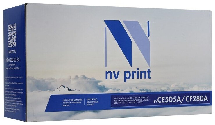 Картридж NV Print NV-CF280A/CE505A, черный, 2700 страниц, совместимый для LaserJet Pro 400 MFP M425dn / MFP M425dw / M401dne / M401a / M401d / M401dn / M401dw