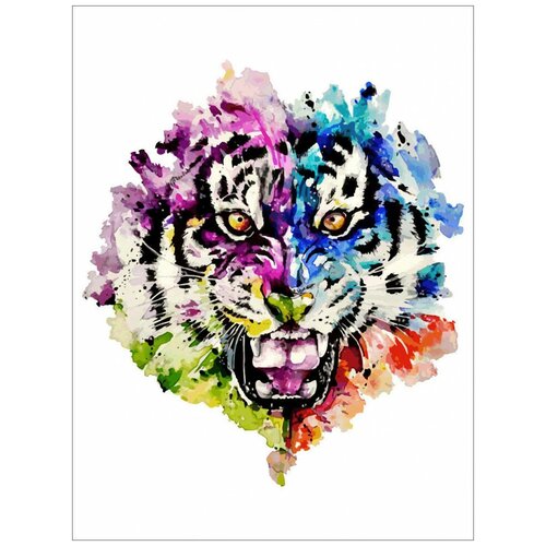 Термонаклейка на одежду Тигр, Оранжевый Слоник