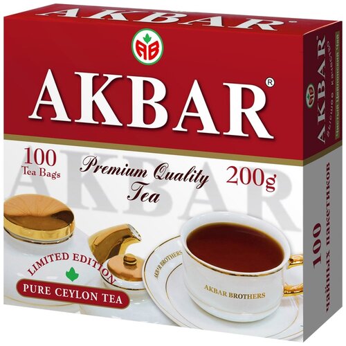 Чай черный Akbar 100 Years Limited Edition в пакетиках, натуральный, бренди, 100 пак.