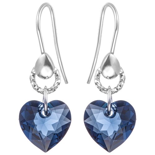 Серьги серебро, 925 проба, кристаллы Swarovski