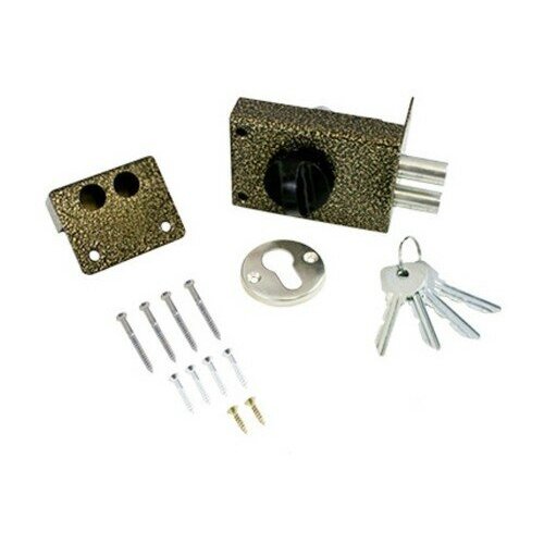 фото Замок накладной димитровград "омега" зн 1-2р, 2 ригеля, цвет бронза 3393523