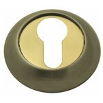 Дверные накладки круглые под цилиндровый механизм Uno UNO Античная бронза/золото (2 шт) - изображение