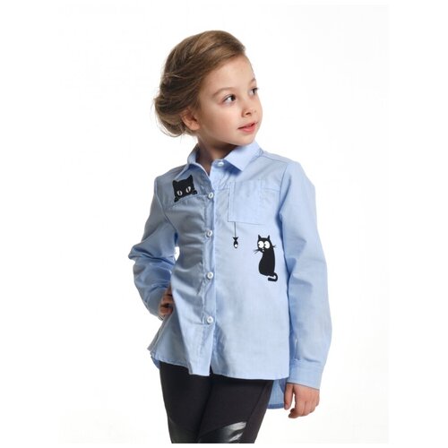 фото Рубашка mini maxi, модель 6123, цвет голубой, размер 98