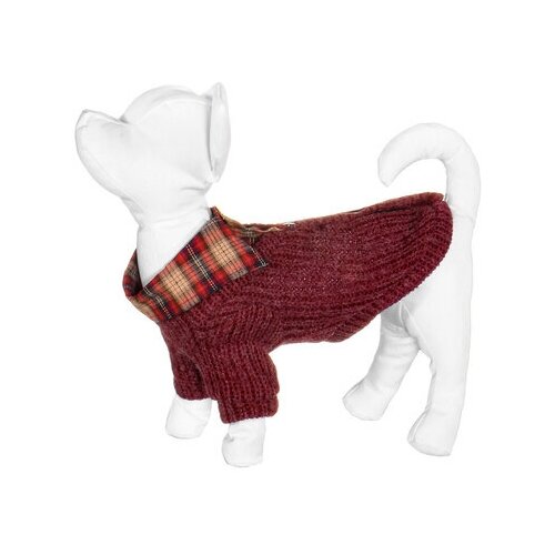Yami-Yami одежда Свитер для собак с рубашкой, бордовый, XL (спинка 40 см) нд28ос 51944-5, 0,124 кг