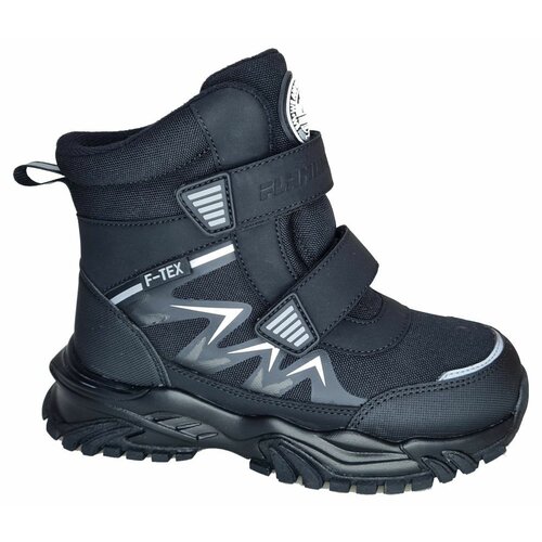 Ботинки Qwest, демисезон/зима, на липучках, размер 30, черный