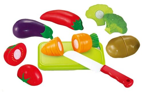 Игровой набор режем овощи на липучке, с доской и ножом, 8 предметов