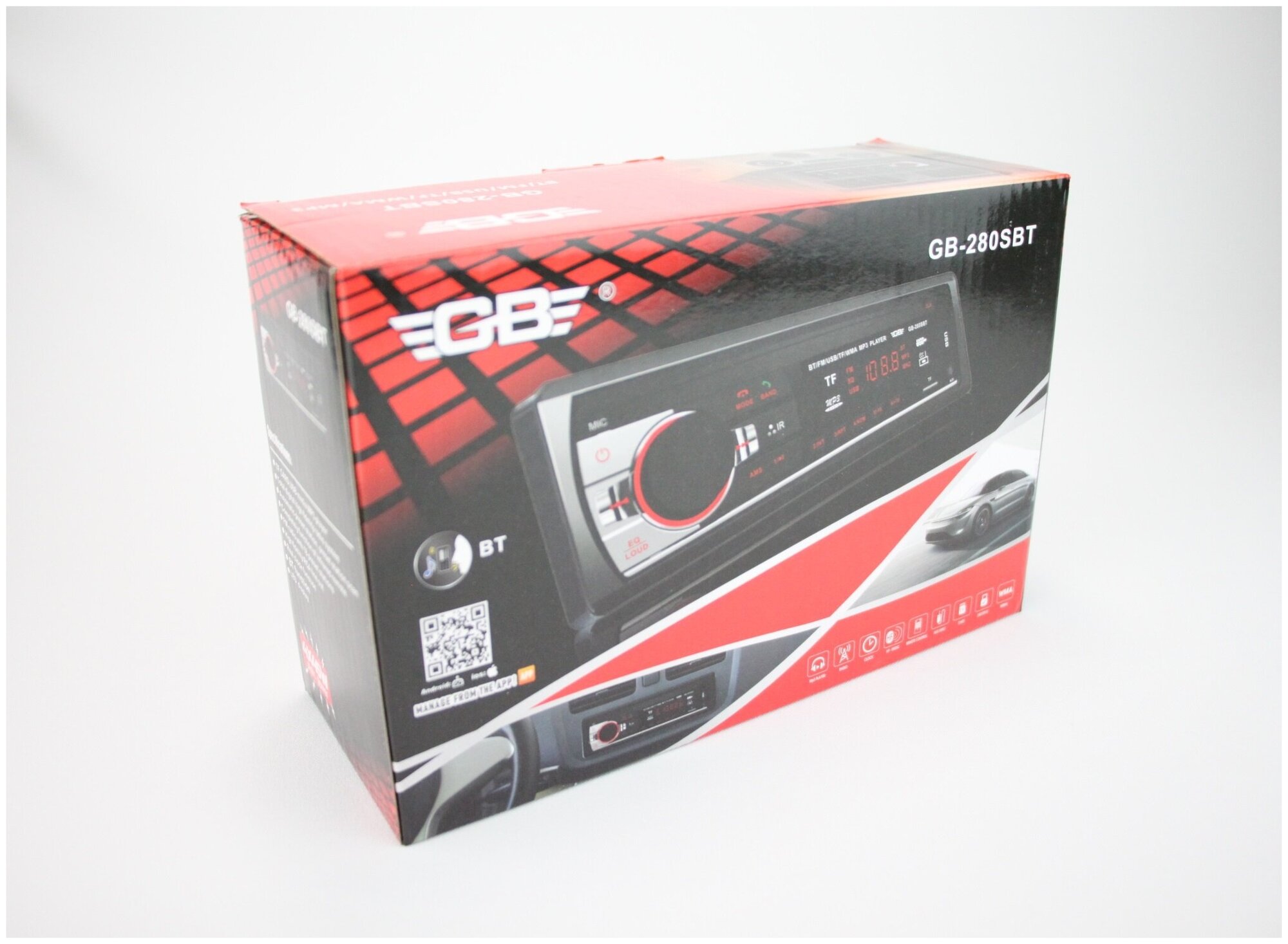 Автомагнитола AT-Pulsar GB-280SBT MP3 BLUETOOTH SD USB AUX Пульт ДУ