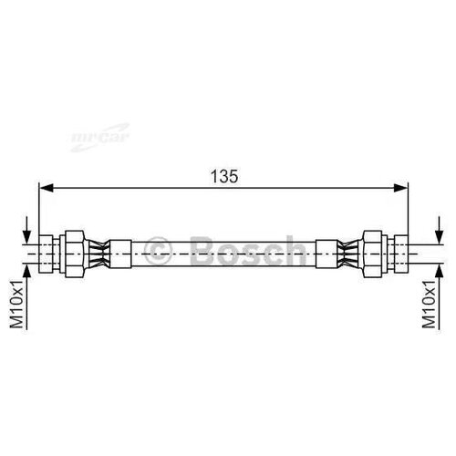 BOSCH 1987476400 1 987 476 400_шланг тормозной задний\ VW Golf 1.4-2.0 91-02