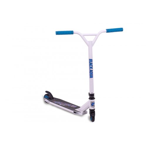 Самокат Black Aqua Stunt Scooter-1 White-Blue