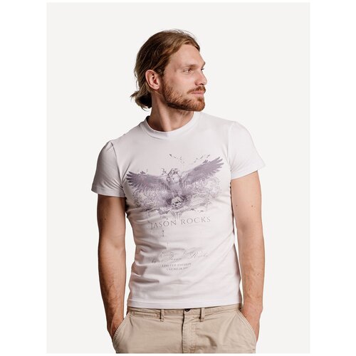 Футболка мужская Jason Rocks, цвет белый , размер M