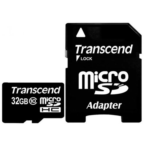 Карта памяти Transcend microSDHC Premium 200X Class 10 (20/10/MB/s) 32GB + ADP