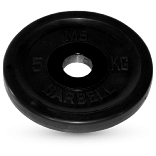 5 кг диск (блин) MB Barbell (черный) 31 мм.