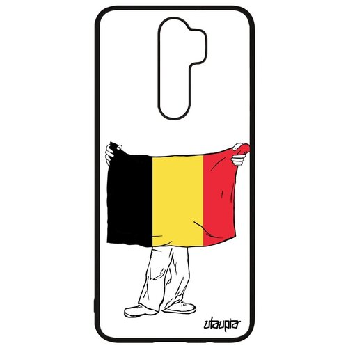 фото Красивый чехол на смартфон // xiaomi redmi note 8 pro // "флаг бельгии с руками" туризм дизайн, utaupia, белый