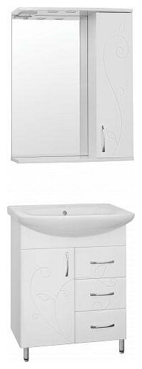 Комплект (гарнитур) Style line Мебель для ванной Style Line Эко Фьюжн №24 65 белая