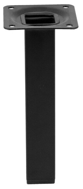 Ножка квадратная 150х25 мм сталь цвет черный. Крепкая надежная деталь выдерживает нагрузку до 50 кг. Изделие предназначено для создания и ремонта домашней или офисной мебели.