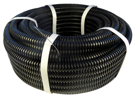 Труба ПНД гофрированная с зондом наружный диаметр Д20 цвет черный бухта 100 метров