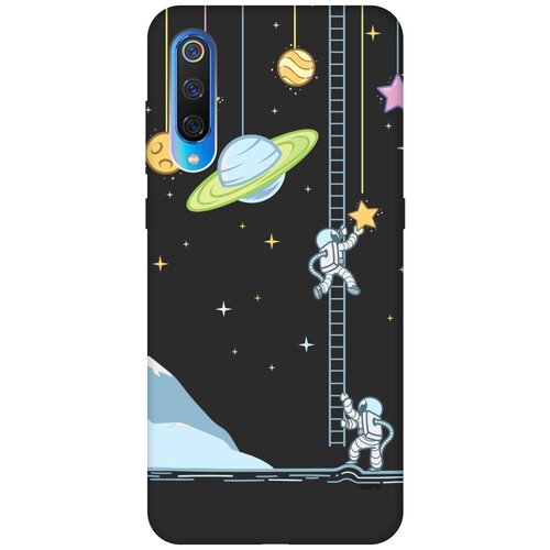 Матовый Soft Touch силиконовый чехол на Xiaomi Mi 9, Сяоми Ми 9 с 3D принтом Ladder into Space черный матовый soft touch силиконовый чехол на realme 9 pro рилми 9 про с 3d принтом ladder into space черный